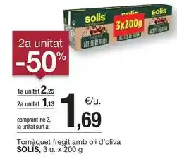 BonpreuEsclat Solís - tomaquet fregit amb oli d'oliva oferta