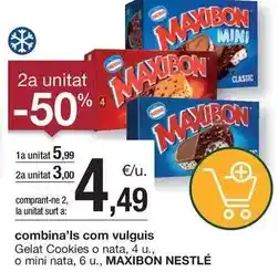 BonpreuEsclat Maxibon - gelat cookies o nata, o mini nata oferta