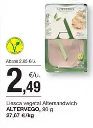 BonpreuEsclat Llesca vegetal altersandwich oferta