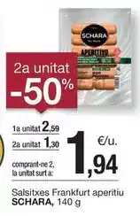 BonpreuEsclat Schara - salsitxes frankfurt aperitiu oferta