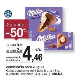BonpreuEsclat Milka - gelat cucrutxo mini bola oferta