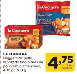 Alimerka La cocinera - nuggets de pollo rebozado fino o tiras de pollo estilo americano oferta