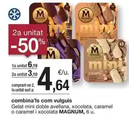 BonpreuEsclat Magnum - gelat mini doble avellana, xocolata, caramel o caramel i xocolata oferta