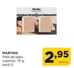 Alimerka Martiko - pate de pato superior oferta
