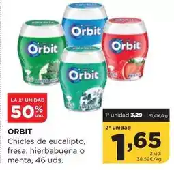 Alimerka Orbit - chicles de eucalipto, fresa, hierbabuena o menta oferta