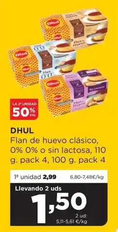 Alimerka Dhul - flan de huevo clasico 0% o sin lactosa oferta