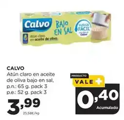 Alimerka Calvo - atun claro en aceite de oliva bajo en sal oferta
