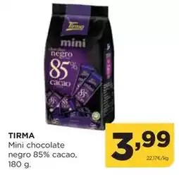 Alimerka Tirma - mini chocolate negro 85% cacao oferta
