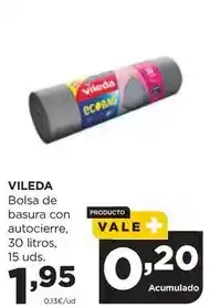 Alimerka Vileda - bolsa de basura con autocierre oferta