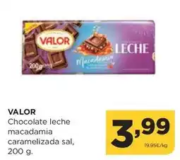 Alimerka Valor - chocolate leche macadamia caramelizada sal oferta