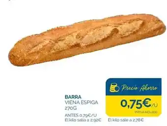 Cash Ecofamilia Barra viena espiga oferta