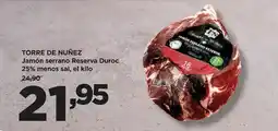 Alimerka Torre de núñez - jamón serrano reserva duroc 25% menos sal oferta