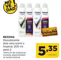 Alimerka Rexona - desodorante aloe vera scent o tropical oferta