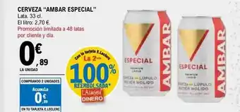 E.Leclerc Ambar - especial cerveza oferta