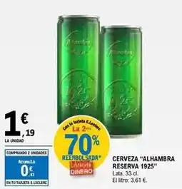 E.Leclerc Alhambra - cerveza reserva 1925 oferta