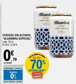 E.Leclerc Alhambra - cerveza sin alcohol especial oferta