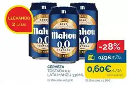 Cash Ecofamilia Mahou - cerveza tostada 0.0 oferta