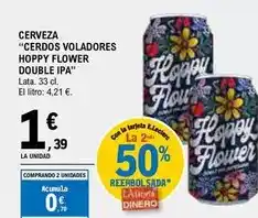 E.Leclerc Flower - cerveza cerdos voladores hoppy double ipa oferta