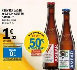 E.Leclerc Ambar - cerveza lager oferta