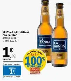 E.Leclerc La sagra - cerveza 0,0 tostada oferta