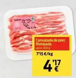 bonÀrea Cansalada de porc filetejada oferta