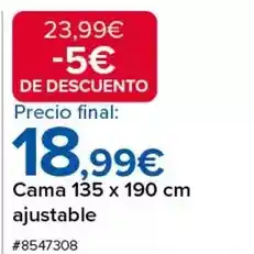 Costco Cama 135 x 190 cm ajustable oferta