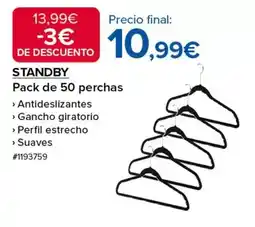 Costco Pack de 50 perchas oferta