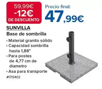 Costco Base de sombrilla oferta