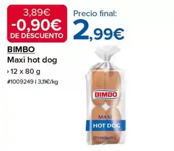 Costco Bimbo - maxi hot dog oferta