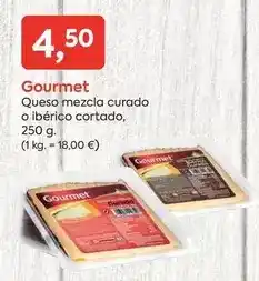 Suma Supermercados Gourmet - queso mezcla curado o iberico cortado oferta