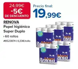 Costco Renova - papel higienico super duplo oferta