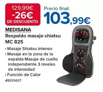 Costco Medisana - respaldo masaje shiatsu mc 825 oferta