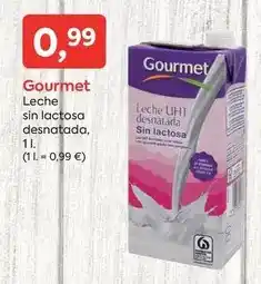 Suma Supermercados Gourmet - leche sin lactosa desnatada oferta