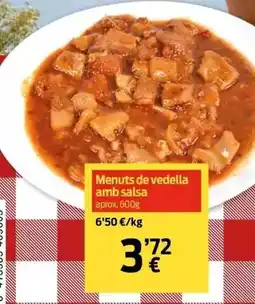 bonÀrea Menuts de vedella amb salsa oferta