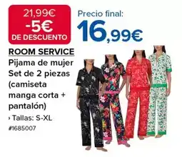 Costco Pijama de mujer set de 2 piezas (camiseta manga corta + pantalon) oferta