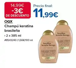 Costco Ogx - champu keratina brasileña oferta