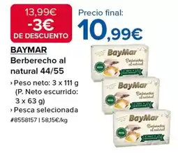 Costco Baymar - berberecho al natural 44/55 oferta