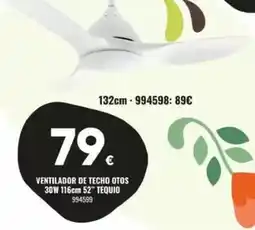 Family Cash Tequio - ventilador de techo otos 30w 116cm 52 oferta