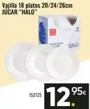 Family Cash Jucar - vajilla 18 platos 20/24/26cm halo oferta
