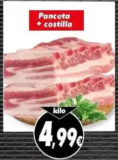 Supermercados Piedra Panceta + costilla oferta