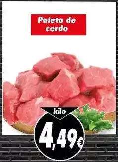 Supermercados Piedra Paleta de cerdo oferta