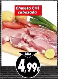 Supermercados Piedra Chuleta c/h cabezada oferta