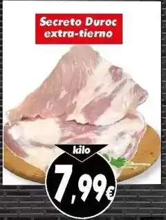 Supermercados Piedra Duroc - secreto duroc extra-tierno oferta