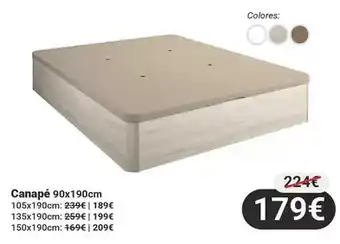 Centro Hogar Sanchez Canapé 90x190cm oferta