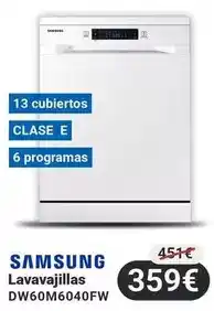 Centro Hogar Sanchez Samsung - lavavajillas dw60m6040fw oferta
