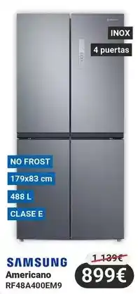 Centro Hogar Sanchez Samsung - americano rf48a400em9 oferta