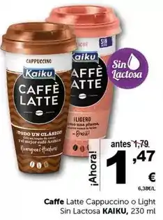 Masymas Kaiku - caffe latte cappuccino o light sin lactosa oferta