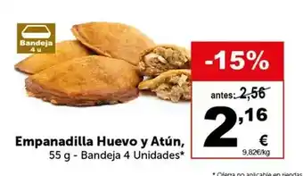 Masymas Empanadilla huevo y atún oferta