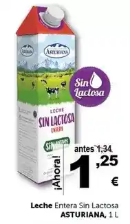 Masymas La asturiana - leche entera sin lactosa oferta