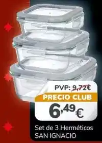 Masymas San - set de 3 herméticos san ignacio oferta